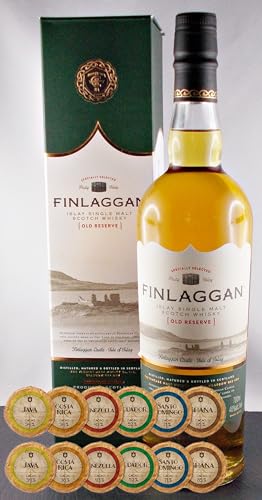 Finlaggan Old Reserve Islay Single Malt Whisky + 12 Edelschokoladen in 6 Sorten von H-BO