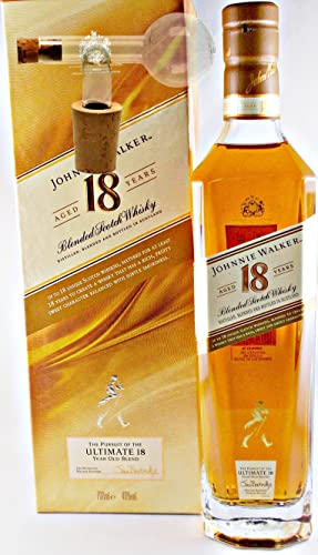 Flasche Johnnie Walker 18 Jahre Ultimate Scotch Whisky + 1 Glaskugelportionierer von H-BO