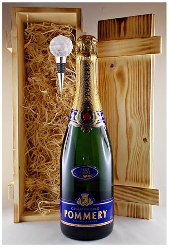 Geschenk Champagner Pommery Brut Royal + Flaschenverschluß in geflammter Holzkiste Geschenk Champagner Pommery Brut Royal + Flaschenverschluß in geflammter Holzkiste von H-BO