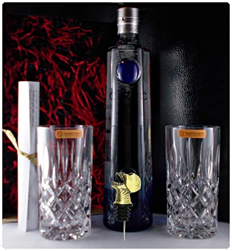 Geschenk CiRoc Snap Frost Vodka + 2 Gläser + Ausgießer Totenkopf von H-BO