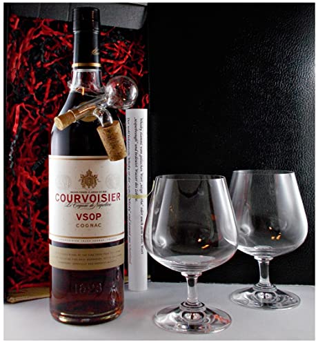 Geschenk Cognac Courvoisier VSOP + 2 Cognac Schwenker + 1 Glaskugelportionierer von H-BO