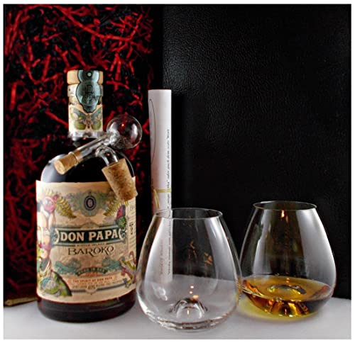 Geschenk Don Papa Rum Baroko + 2 Gläser + Glaskugelportionierer Geschenk Don Papa Rum Baroko + 2 Gläser + Glaskugelportionierer von H-BO