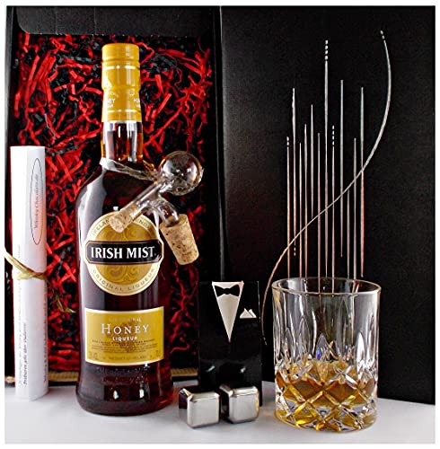 Geschenk Irish Mist Original Honey Whiskey Honig Likör + Glaskugelportionierer + Glas + 2 Kühlsteine Geschenk Irish Mist Original Honey Whiskey Honig Likör + Glaskugelportionierer + Glas + 2 Kühlsteine von H-BO