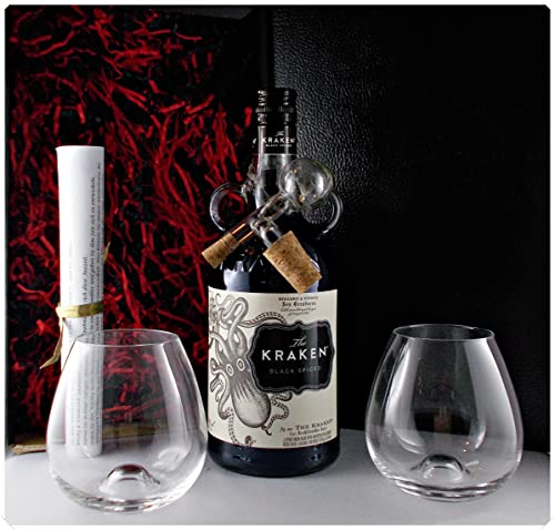 Geschenk Kraken Black Spiced Rum + 2 Amy Gläser + Glaskugelportionierer Geschenk Kraken Black Spiced Rum + 2 Amy Gläser + Glaskugelportionierer von H-BO