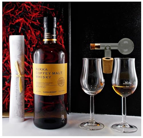 Geschenk Nikka Coffey Malt Whisky + Glaskugelportionierer + 2 Bugatti Gläser von H-BO