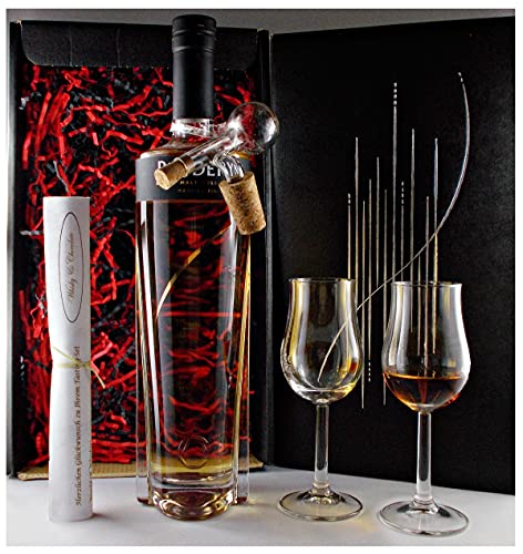 Geschenk Penderyn Madeira Cask Finish Single Malt Whisky + Glaskugelportionierer + 2 Bugatti Gläser von H-BO