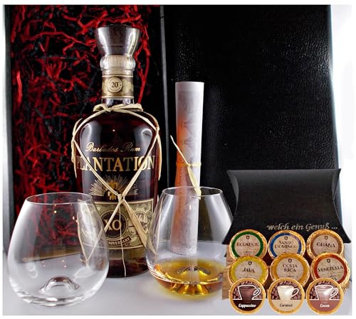 Geschenk Plantation Extra Old Anniversary Rum + 2 Amy Gläser + 9 Edelschokoladen Geschenk Plantation Extra Old Anniversary Rum + 2 Amy Gläser + 9 Edelschokoladen von H-BO