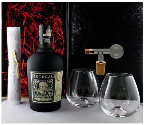 Geschenk Ron Botucal Reserva Exclusiva Rum + 2 Gläser + Glaskugelportionierer von H-BO