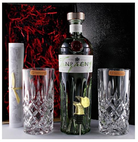 Geschenk Tanqueray No Ten London Dry Gin + 2 Gläser Nachtmann + Ausgießer Schädel von H-BO