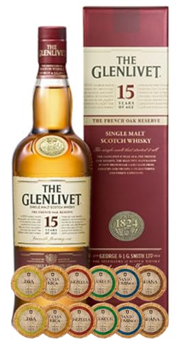 Glenlivet 15 Jahre French Oak Single Malt Whisky + 12 Edelschokoladen in 6 Sorten Glenlivet 15 Jahre French Oak Single Malt Whisky + 12 Edelschokoladen in 6 Sorten von flysclean