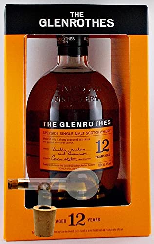 Glenrothes 12 Jahre Single Malt Whisky + Glaskugelportionierer zum feinen Dosieren von H-BO