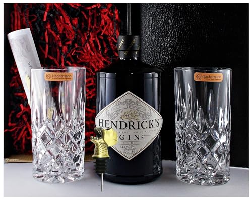 H-BO Geschenk Hendrick's Small Batch Gin + 2 Gläser + 1 Ausgießer Totenkopf von H-BO
