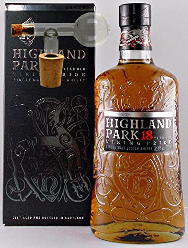 Highland Park 18 Jahre Single Malt Whisky + Glaskugelportionierer zum feinen Dosieren von H-BO
