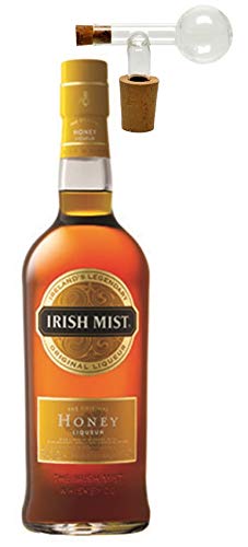 Irish Mist Original Honey Whiskey Liqueur Honig Likör + 1 Glaskugelportionierer zum feinen Dosieren von H-BO
