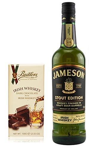 Jameson Caskmates stout Edition irischer Whiskey + Irish Whiskey Dark Chocolate von H-BO