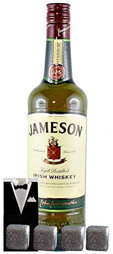 Jameson John irischer Whiskey + 4 Original Whisky Kühlsteine im Smoking von H-BO
