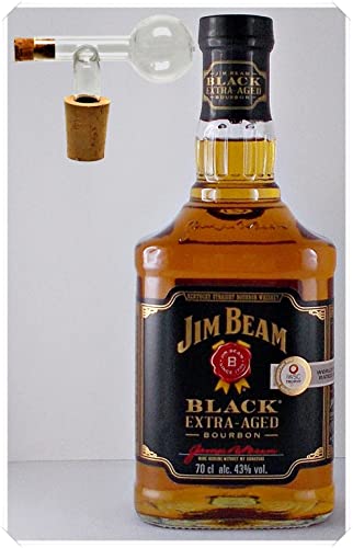 Jim Beam Black Extra-Aged 6 Jahre Bourbon Whiskey + 1 Glaskugelportionierer zum feinen Dosieren von H-BO