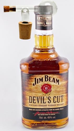 Jim Beam Devil`s Cut Bourbon Whiskey + 1 Glaskugelportionierer zum feinen dosieren Jim Beam Devil`s Cut Bourbon Whiskey + 1 Glaskugelportionierer zum feinen dosieren von H-BO