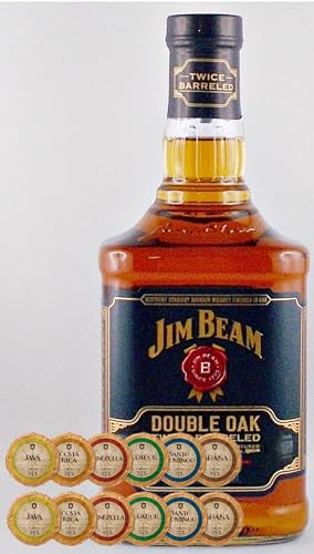 Jim Beam Double Oak Kentucky Straight Bourbon Whiskey + 12 Edelschokoladen in 6 Sorten Jim Beam Double Oak Kentucky Straight Bourbon Whiskey + 12 Edelschokoladen in 6 Sorten von H-BO