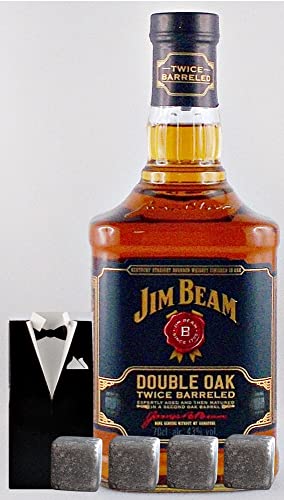 Jim Beam Double Oak Kentucky Straight Bourbon Whiskey + 4 Whisky Kühlsteine im Smoking Jim Beam Double Oak Kentucky Straight Bourbon Whiskey + 4 Whisky Kühlsteine im Smoking von H-BO