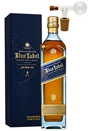 Johnnie Walker Blue Label Scotch Whisky + 1 Glaskugelportionierer zum feinen Dosieren von H-BO