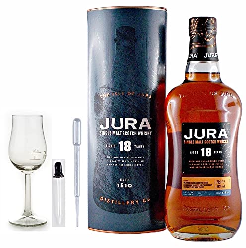 Jura 18 Jahre Single Malt Whisky + 2 Pipetten + 1 Bugatti Glas von H-BO