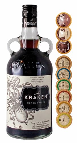 Kraken Black Spiced Rum + 9 Edelschokoladen in 9 Sorten von H-BO