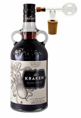 Kraken Black Spiced Rum + Glaskugelportionierer zum feinen Dosieren von H-BO