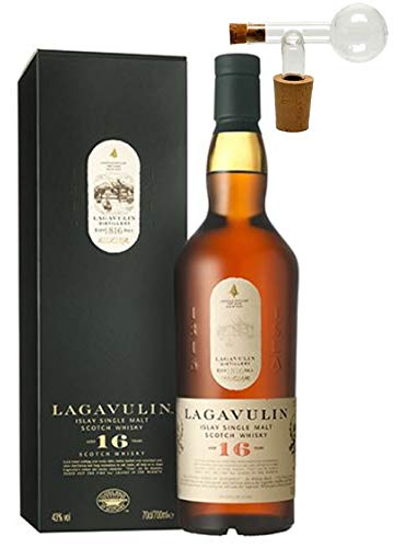 Lagavulin 16 Jahre Islay Single Malt Whisky & 1 Glaskugelportionierer von H-BO
