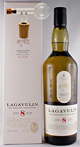 Lagavulin 8 Jahre Islay scotch Single Malt Whisky + Glaskugelportionierer zum feinen Dosieren von H-BO