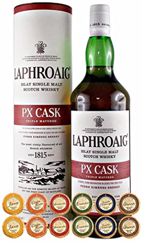 Laphroaig PX 1 Liter Single Malt Whisky +12 Edelschokoladen in 6 Sorten von H-BO