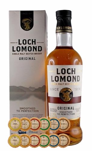 Loch Lomond Original Single Malt Whisky + 12 Edelschokoladen in 6 Sorten von H-BO