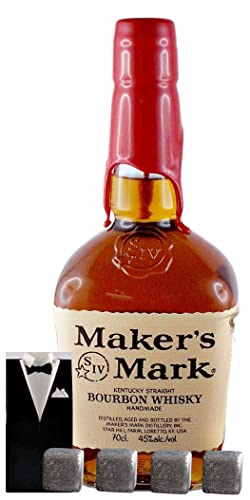 Maker's Mark Red Seal Bourbon Whisky + 4 Whiskey Kühlsteine im Smoking Maker's Mark Red Seal Bourbon Whisky + 4 Whiskey Kühlsteine im Smoking von H-BO
