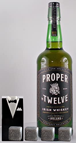 Proper No.12 irischer Blend Whiskey + 4 Whisky Kühlsteine im Smoking von H-BO