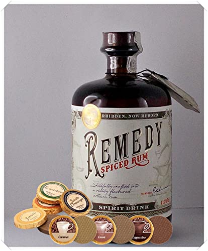 Remedy Spiced Rum + 9 Edelschokoladen in 9 Sorten von H-BO