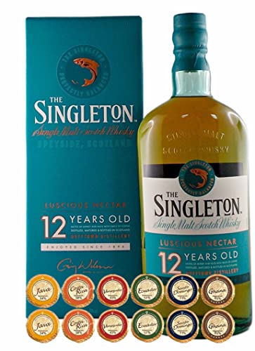 Singleton of Dufftown 12 Jahre Single Malt Whisky + 12 Edelschokoladen in 6 Sorten von H-BO