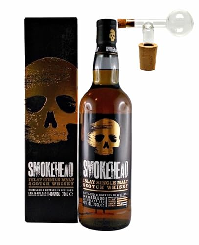 Smokehead Single Malt Whisky Ian MacLeod + 1 Glaskugelportionierer zum feinen Dosieren von H-BO