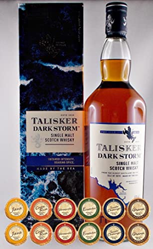 Talisker Dark Storm 1 Liter Single Malt Whisky + 12 Edelschokoladen in 6 Sorten von H-BO
