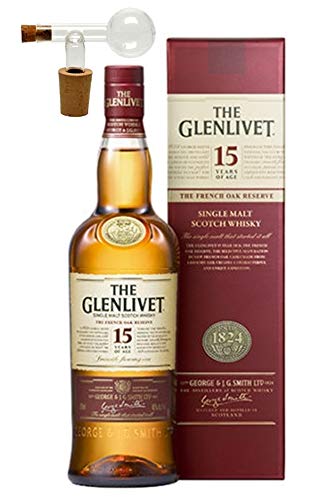 The Glenlivet 15 Jahre French Oak Single Malt Whisky + 1 Glaskugelportionierer von H-BO