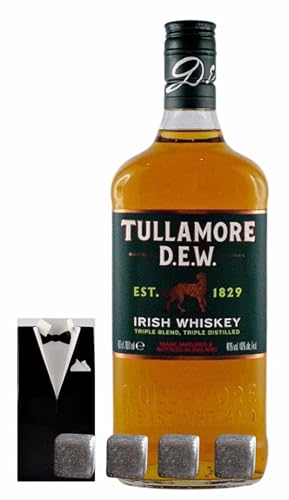 Tullamore Dew Irischer Whiskey + 4 Whisky Kühlsteine im Smoking von H-BO