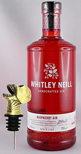 Whitley Neill Raspberry Handcrafted Gin + Ausgießer Schädel Totenkopf von H-BO
