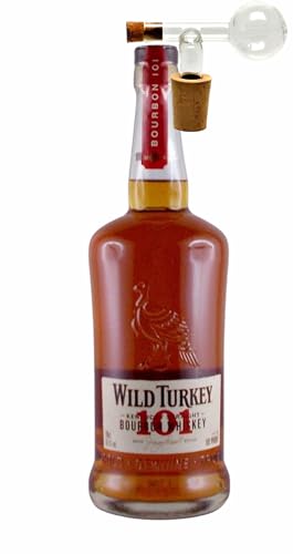 Wild Turkey 101 Proof Kentucky Straight Bourbon Whiskey + 1 Glaskugelportionierer zum feinen Dosieren von H-BO