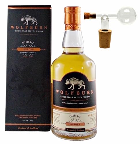 Wolfburn Northland Single Malt Whisky + 1 Glaskugelportionierer von H-BO