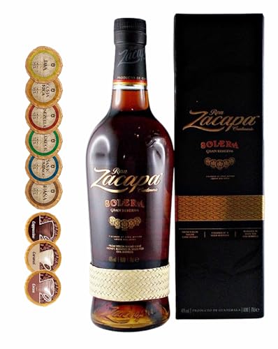 Zacapa 23 Centenario Sistema Solera Rum + 9 Edelschokoladen in 9 Variationen von H-BO