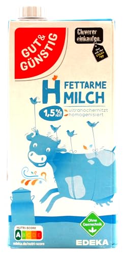 Gut & Günstig H-Milch 1.5 prozent, 12er Pack (12 x 1 l) von GUT & GUNSTING