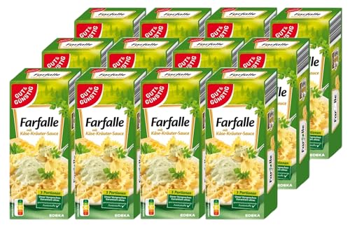 Gut & Günstig Farfalle mit Käse-Kräuter-Soße 12x265g von H-O