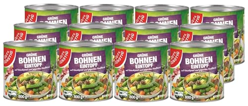 Gut & Günstig Grüne Bohneneintopf mit Rauchspeck und gegartem Rindfleisch 12x800g von H-O