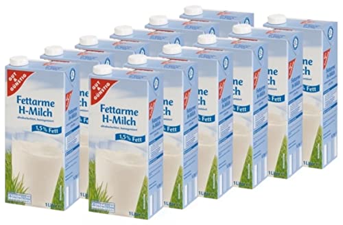 Gut & Günstig H-Milch 1.5 Prozent, 12er Pack (12 x 1 l) von H-O