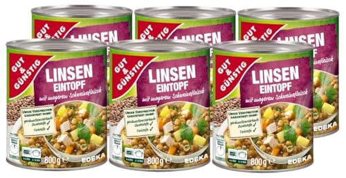 Gut & Günstig Linseneintopf mit magerem Schweinefleisch 6x800g von H-O