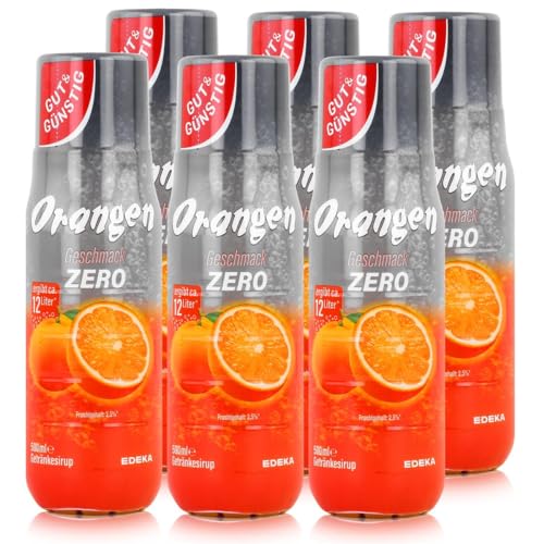 Gut & Günstig Orange Zero Getränkesirup 6er Pack (6x500ml) von H-O
